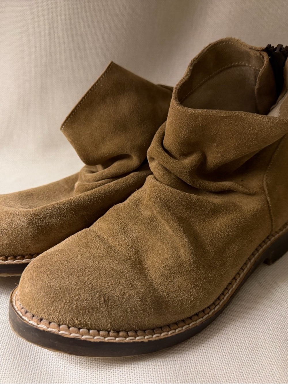 Women’s Suede Ankle Boots in Brown - Casual Slip-On Chelsea Style